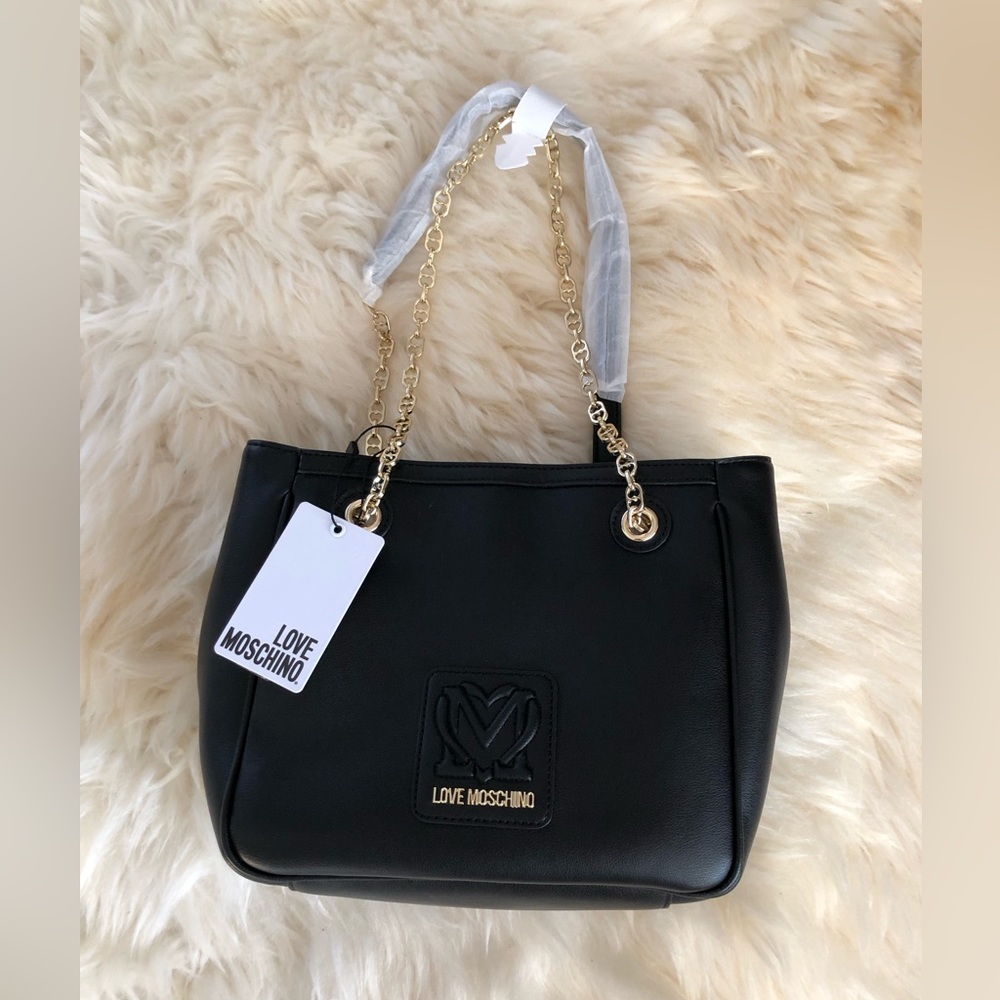 Love Moschino Sporty Chic Shoulder Bag With Chain